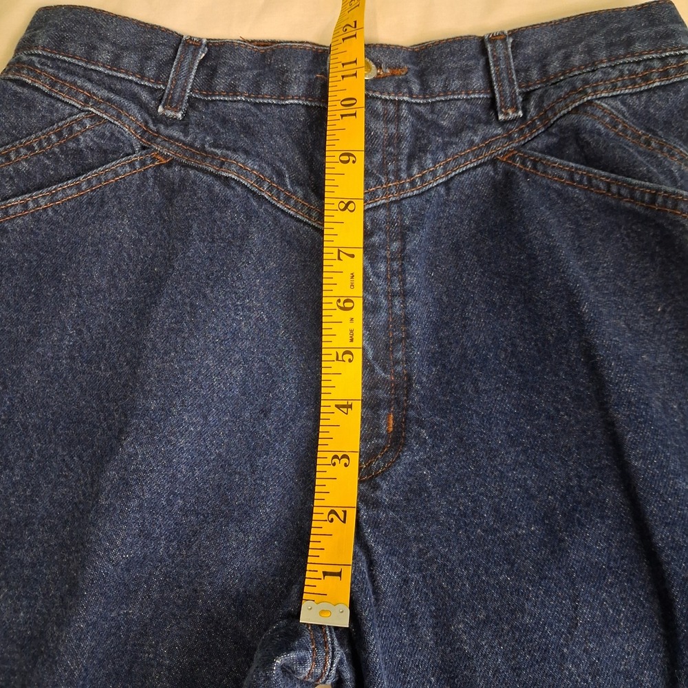 Rocky Mountain Clothing Co Rockies Jeans High Rise Western Dark Wash 32 Long VTG - Picture 5 of 14